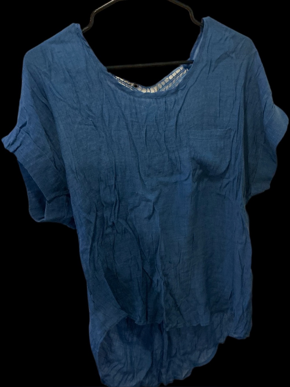 Women’s Pocket Net Back Flowy Shirt Pre Owned 3XL